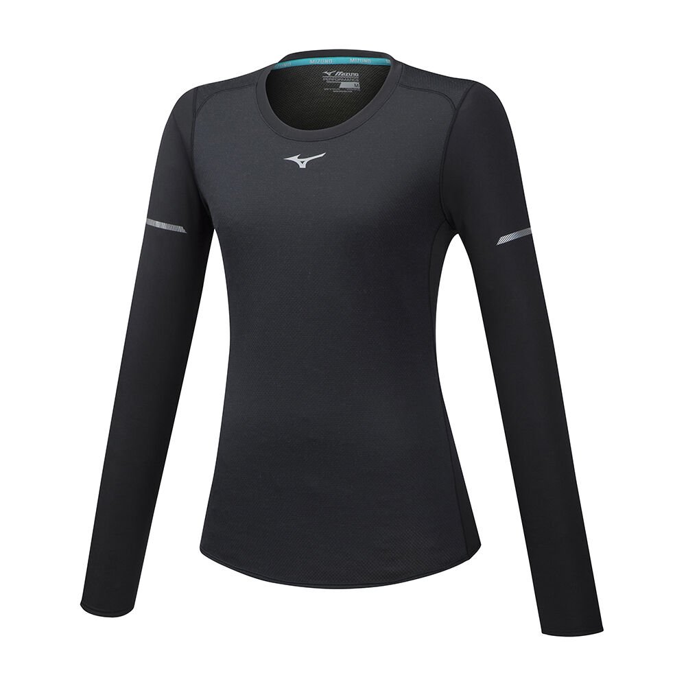 Camisetas Mizuno BT Mesh LS Mujer Negras España YXCE-38521